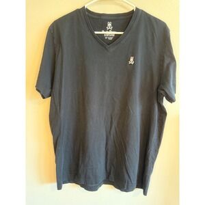 Psycho Bunny by Robert Godley Black Pima Cotton V-Neck T-Shirt